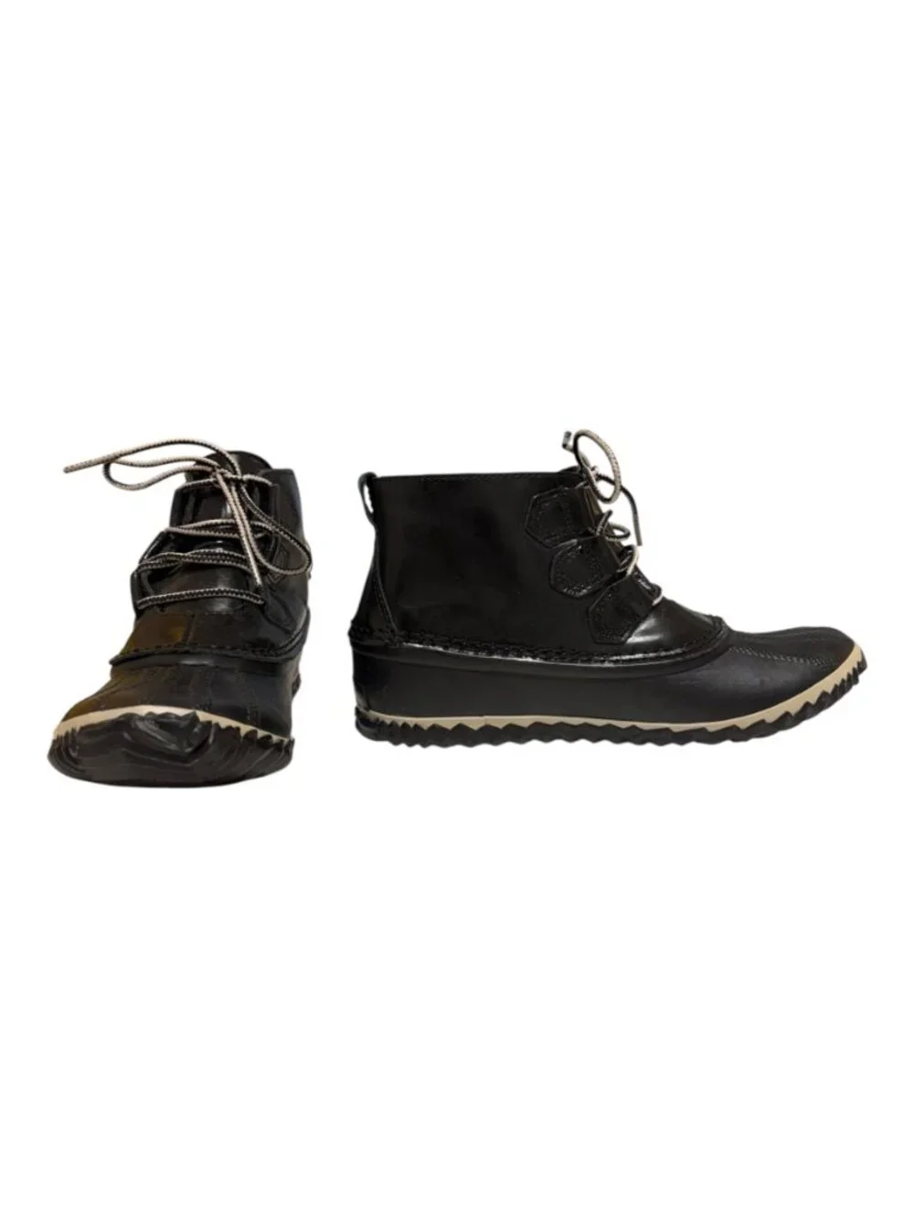 Sorel "Out N About" Black Rain Ankle Boots (7.5) - Picture 3 of 5